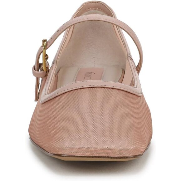 Franco Sarto Womens Ballet Pink Mesh Fabric Tinsley Mary Jane Ballet Flats - Picture 2 of 9